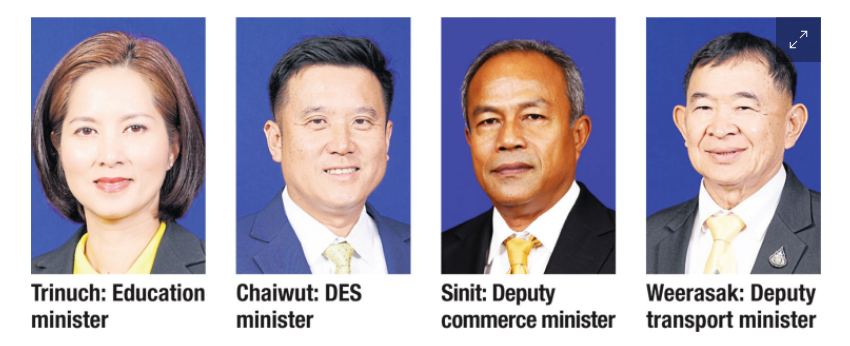 Thailand Sahkan Nama Empat Menteri Baru